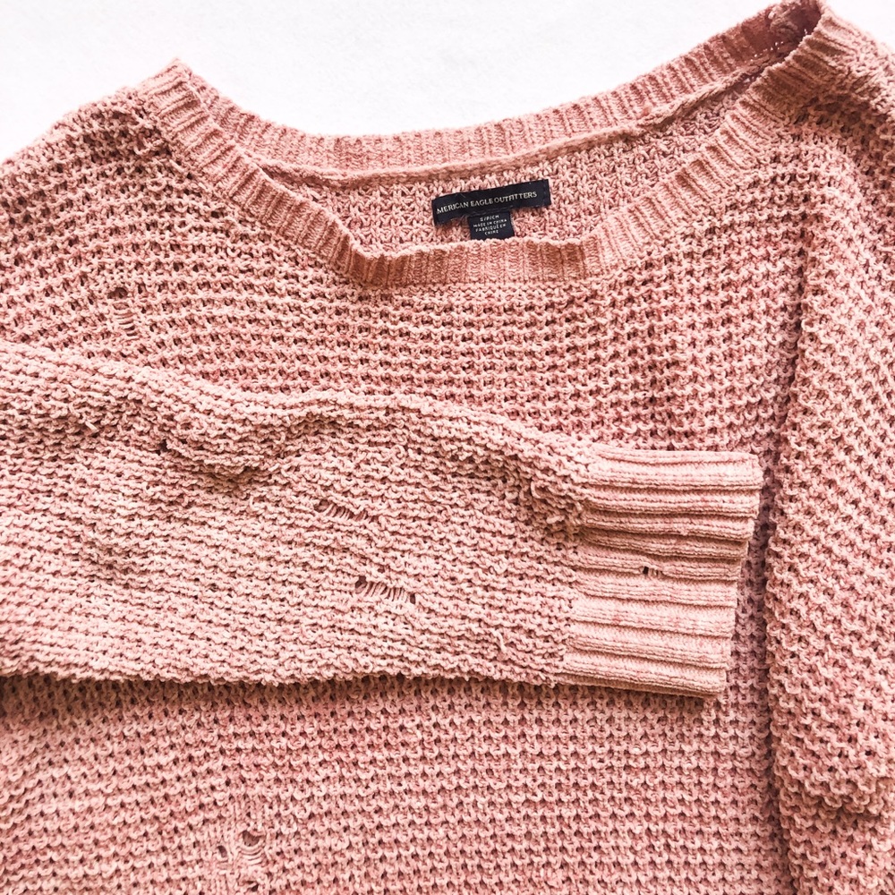 American Eagle | Ripped Plush Sweater - Picture 2 of 5